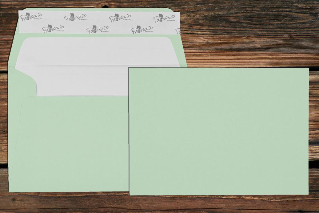 Briefhüllen mit Seidenfutter B6 125x176 mm Haftklebend Mint gerippt 100 g/qm